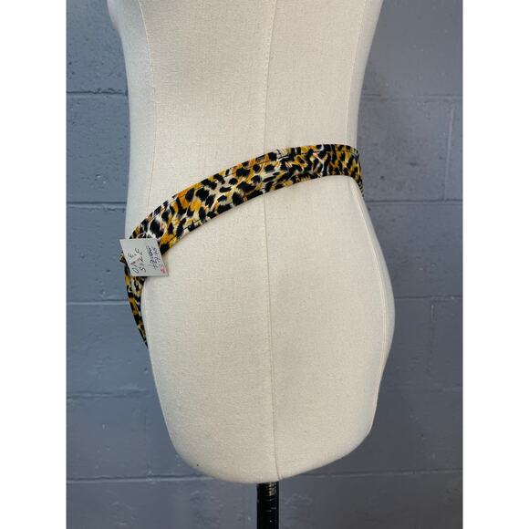 Men's Unisex Leopard Cheetah Print Stretchy Thong Underwear One Size Deadstock - Picture 4 of 10